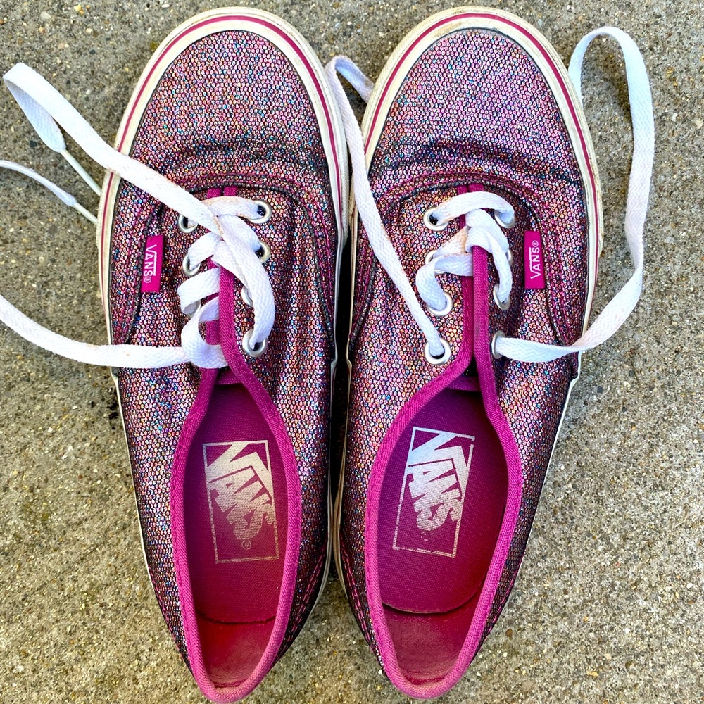 Sparkly purple/pink Vans gently preowned